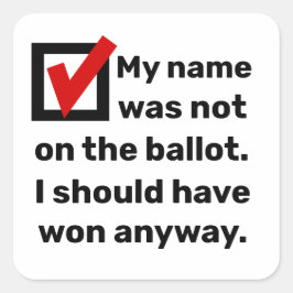 Spaß der Wahlen 2024 Quadratischer Aufkleber