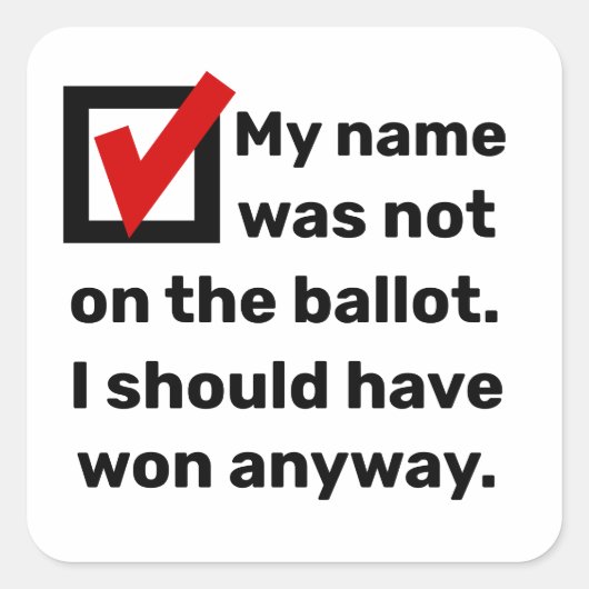 Spaß der Wahlen 2024 Quadratischer Aufkleber (Vorderseite)