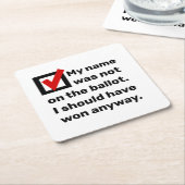 Spaß der Wahlen 2024 Rechteckiger Pappuntersetzer (angewinkelt)