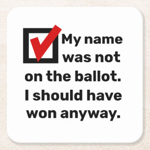 Spaß der Wahlen 2024 Rechteckiger Pappuntersetzer