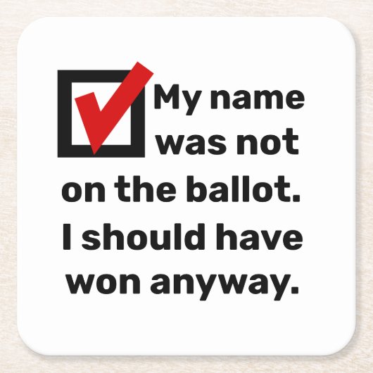 Spaß der Wahlen 2024 Rechteckiger Pappuntersetzer (Vorderseite)