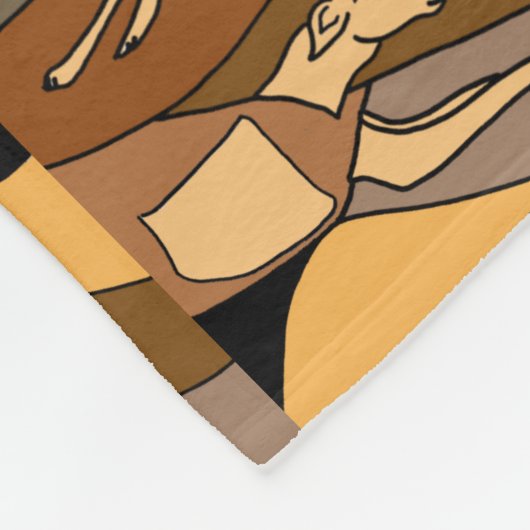 Spaß, der Windhund-abstrakte Fleece-Decke läuft Fleecedecke (Ecke)