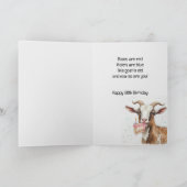 Spaß des Custom Age Birthday Old Goat "Over Hill" Karte (Innenseite)