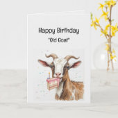 Spaß des Custom Age Birthday Old Goat "Over Hill" Karte (Gelbe Blume)