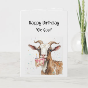 Spaß des Custom Age Birthday Old Goat "Over Hill" Karte