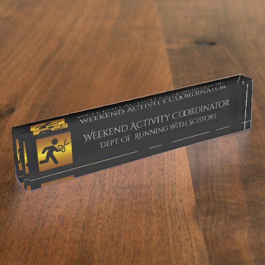 Spaß des Direktors der Weekend-Aktivitäten Namensplakette (Seite)