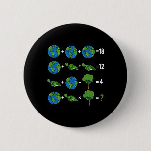 Spaß des Mathematiklehrers Tag der Erdordnung Button