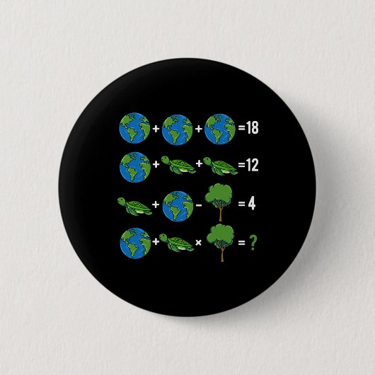 Spaß des Mathematiklehrers Tag der Erdordnung Button (Vorderseite)