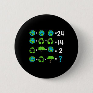 Spaß des Mathematiklehrers Tag der Erdordnung Button