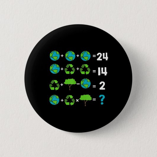 Spaß des Mathematiklehrers Tag der Erdordnung Button (Vorderseite)