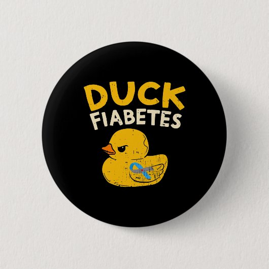 Spaß Diabetes Bewusstsein I Duck Fiabetes I Cool R Button (Vorderseite)