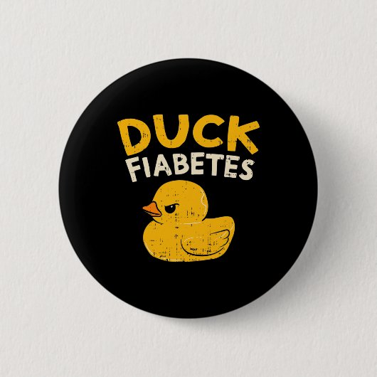 Spaß Diabetes Bewusstsein I Duck Fiabetes I Cool R Button (Vorderseite)