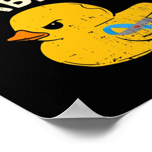 Spaß Diabetes Bewusstsein I Duck Fiabetes I Cool R Poster (Ecke)