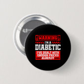 Spaß Diabetes Bewusstsein Monat S Diabetiker Button (Vorne & Hinten)