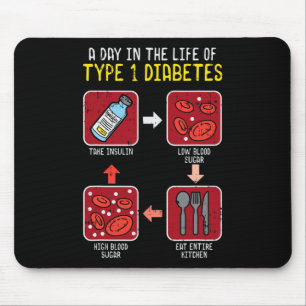 Spaß Diabetiker Typ 1 Lebenszyklus - Fun Diabetes Mousepad
