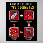 Spaß Diabetiker Typ 1 Lebenszyklus - Fun Diabetes  Poster (Vorne)