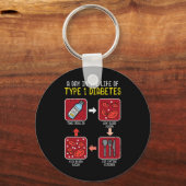 Spaß Diabetiker Typ 1 Lebenszyklus - Fun Diabetes Schlüsselanhänger (Vorderseite)