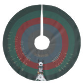 Spaß "Dies ist die Jahreszeit + Merrily Merrily Me Polyester Weihnachtsbaumdecke (Vorderseite)