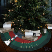 Spaß "Dies ist die Jahreszeit + Merrily Merrily Me Polyester Weihnachtsbaumdecke