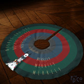 Spaß "Dies ist die Jahreszeit + Merrily Merrily Me Polyester Weihnachtsbaumdecke