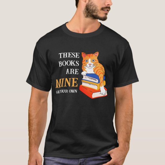 Spaß DIESE BÜCHER SIND MEINE LESKATZE T-Shirt (Vorderseite)