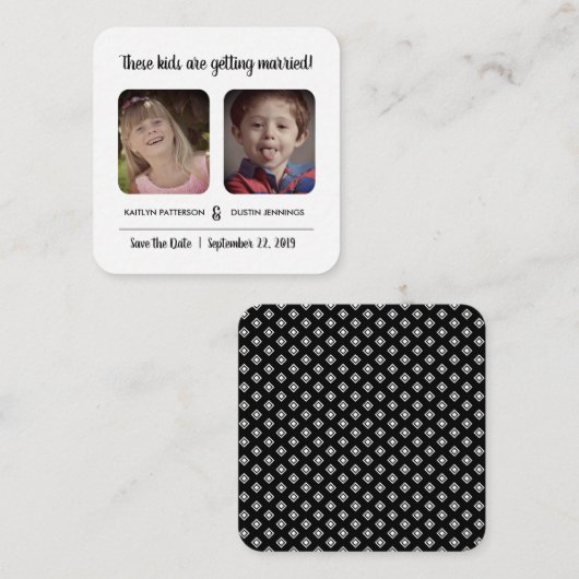 Spaß "Diese Kinder" Foto Save the Date Begleitkarte (Vorne/Hinten)