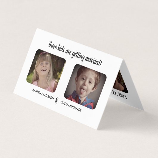 Spaß "Diese Kinder" Foto Save the Date Karte (Vorderseite)