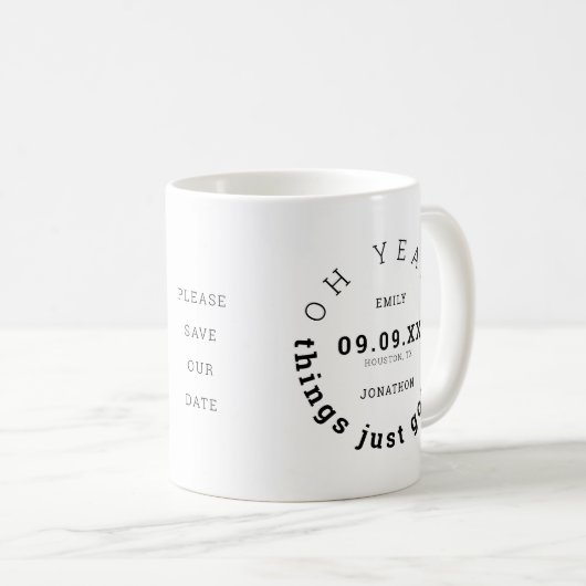 Spaß Dinge Got einfach echter Schwarzer Text Save  Kaffeetasse (VorderseiteRechts)