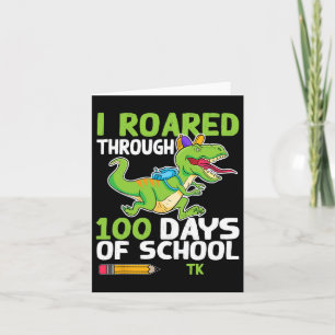 Spaß Dinosaurier Ich roch durch 100 Tage der Schul Karte