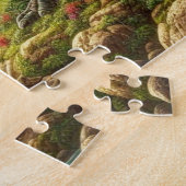 Spaß-Dinosaurier in Tropenwald-Kinder Puzzle (Seite)