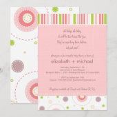 Spaß-Doppelmädchen verbindet Babyparty-Einladung Einladung (Vorne/Hinten)