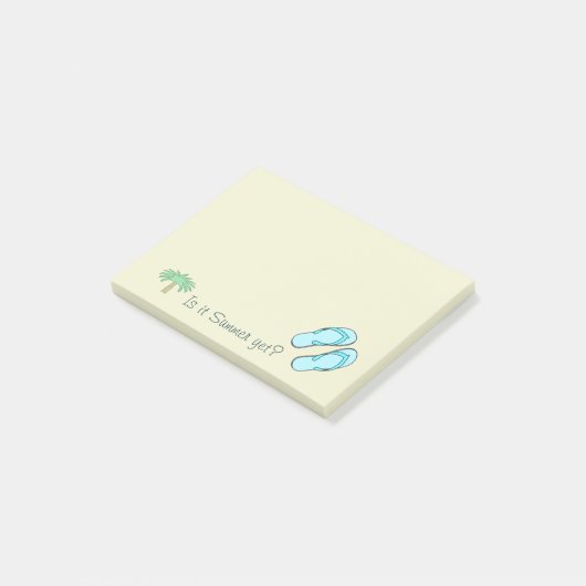 Spaß drehen Reinfall-Palme Sommer-dennoch Post-it Klebezettel (angewinkelt)