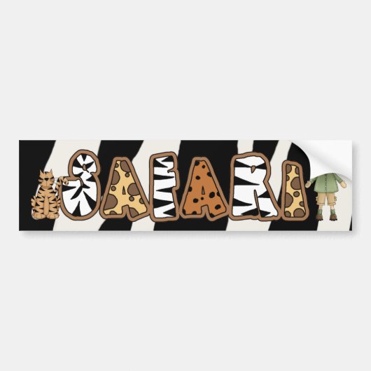 Spaß-Dschungel-Safari-Autoaufkleber Autoaufkleber (Vorne)