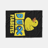 Spaß Duck Diabetes Bewusstsein Fleecedecke (Vorderseite (Horizontal))
