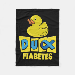 Spaß Duck Diabetes Bewusstsein Fleecedecke