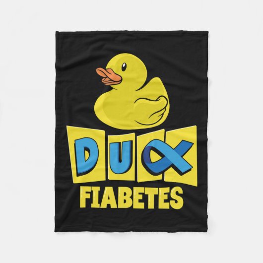 Spaß Duck Diabetes Bewusstsein Fleecedecke (Vorderseite)