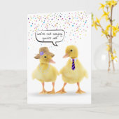 Spaß Ducklings und Confetti Karte (Gelbe Blume)