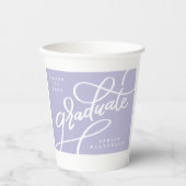 Spaß-Ecke-Script lila Abschlussfeier Pappbecher (Vorderseite)
