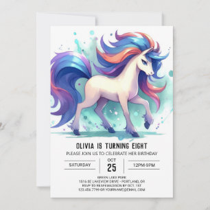 Spaß Editable Horse Geburtstag Einladung