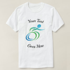 Spaß ein bunter Rollstuhl mit Ihrem T-Shirt