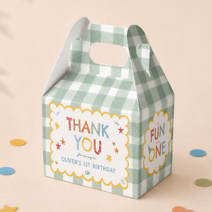 Spaß, eine bunte 1. Geburtstags-Dankeschön-Party Geschenkschachtel