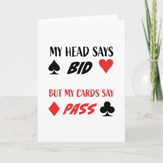 Spaß einer Vertragsbrücke Karte (Vorderseite)