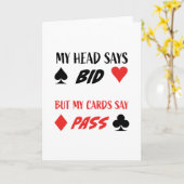 Spaß einer Vertragsbrücke Karte (Gelbe Blume)