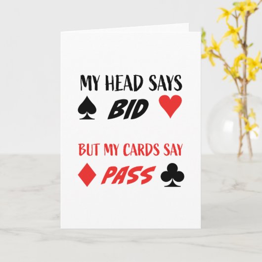 Spaß einer Vertragsbrücke Karte (Gelbe Blume)