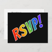 Spaß, Einfache, farbenfrohe Regenbogenbriefe "UAWG Postkarte (Vorne/Hinten)