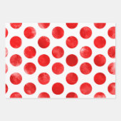 Spaß Einfache Weihnachten Roter Streifen Wasserfar Geschenkpapier Set (Vorderseite 3)