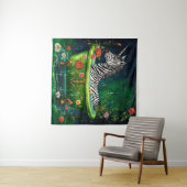 Spaß Einhorn Zebra in einer Badewanne Wandteppich (Beispiel (Horizontal))