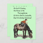 Spaß-Einladung, ein Party KY Kentucky Derby zu Einladung (Vorne/Hinten)