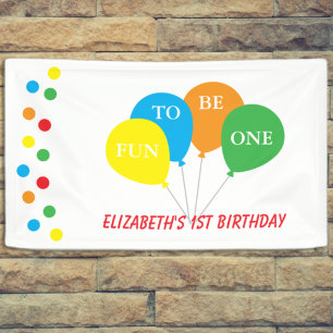 Spaß, Eins zu sein 1. Geburtstag Banner