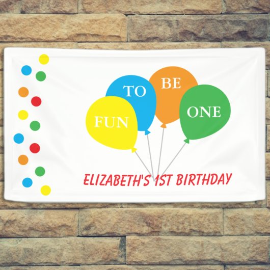 Spaß, Eins zu sein 1. Geburtstag Banner